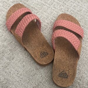 Reef Pink and Tan Sandals